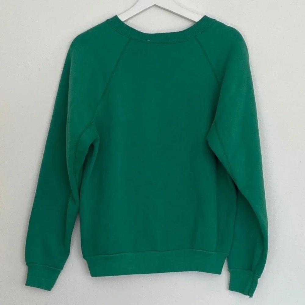 Vintage Athletic Green Cherokee Territory Sweatshirt Medium Made in USA Native